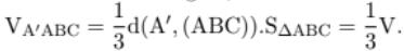 Cho khối lăng trụ ABC.ABC. Đường thẳng đi qua trọng tâm của ABC và song song với BC cắt các cạnh AB, AC lần lượt tại M, N