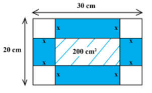 Một chiếc hộp hình hộp chữ nhật không nắp được làm từ một mảnh bìa kích thước 20cm 30cm bằng cách cắt ở bốn góc bốn hình vuông bằng nhau