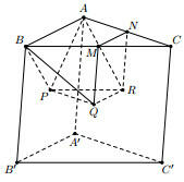 Cho hình lăng trụ tam giác ABC.A'B'C' có diện tích đáy bằng 12 và chiều cao bằng 6. Gọi M, N lần lượt là trung điểm của CB, CA