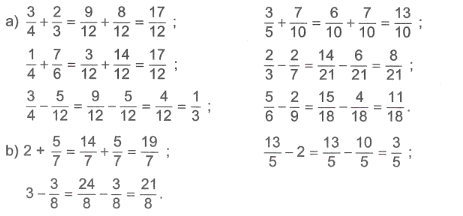 Bài tập về phép cộng và phép trừ 2 phân số lớp 5 hay nhất (ảnh 5)