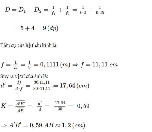 [CHUẨN NHẤT] Bài tập về thấu kính nâng cao (ảnh 8)