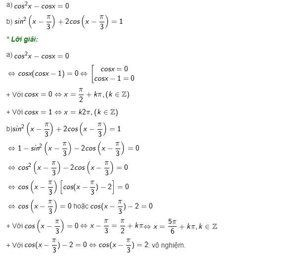 Các dạng bài tập phương trình lượng giác lớp 11 (ảnh 2)