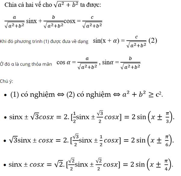 Các dạng bài tập phương trình lượng giác lớp 11 (ảnh 4)