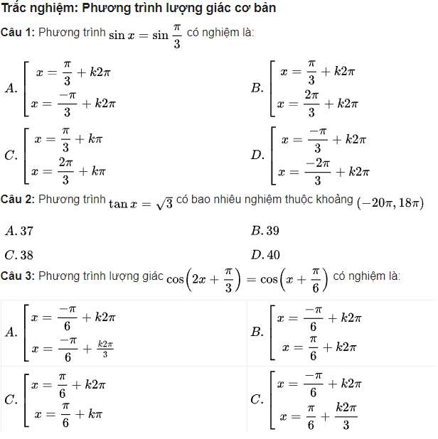 Các dạng bài tập phương trình lượng giác lớp 11 (ảnh 8)