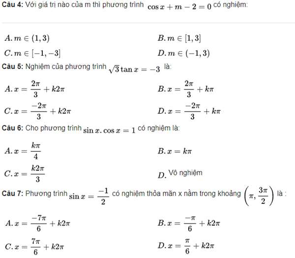 Các dạng bài tập phương trình lượng giác lớp 11 (ảnh 9)