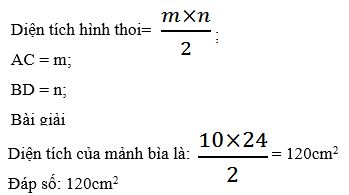 Các dạng toán về hình thoi lớp 4 đầy đủ nhất, cực hay (ảnh 10)