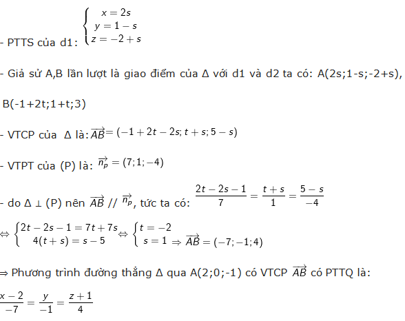 Các dạng toán về hệ phương trình tuyến tính trong không gian (ảnh 43)