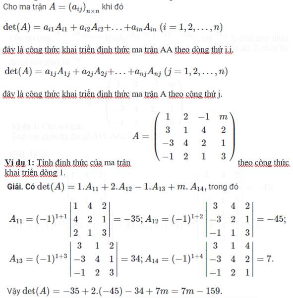 Các phương pháp tính định thức của ma trận hay nhất (ảnh 2)