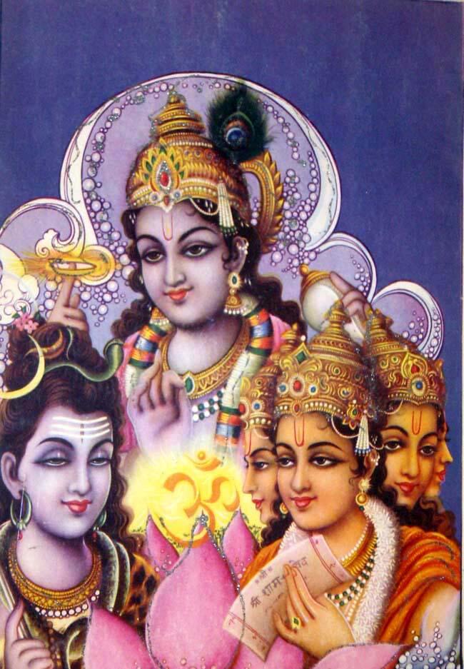 Các vị thần Brahma (thần Sáng tạo), Vishnu (thần Bảo vệ), Siva (thần Hủy diệt) thuộc tôn giáo nào?