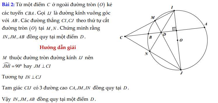 Cách chứng minh 3 đường thẳng đồng quy hay nhất (ảnh 3)