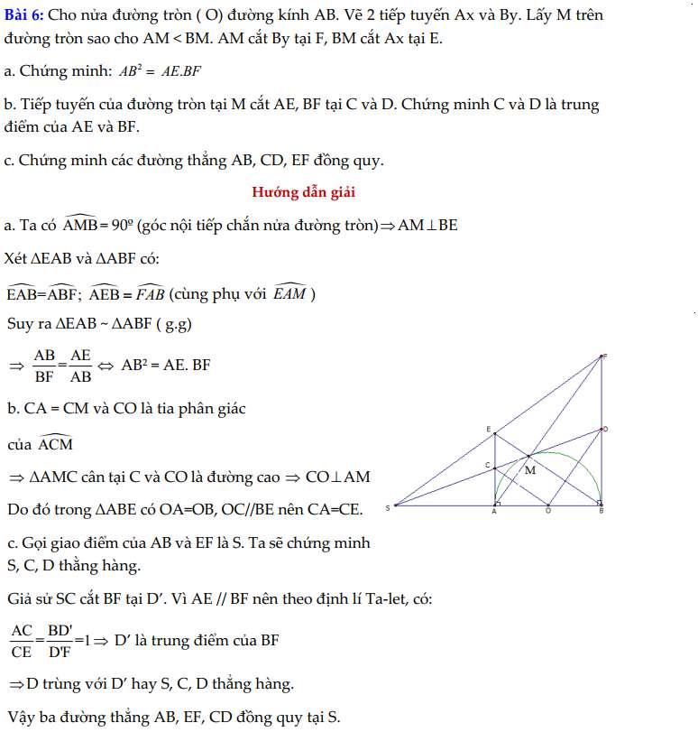 Cách chứng minh 3 đường thẳng đồng quy hay nhất (ảnh 7)