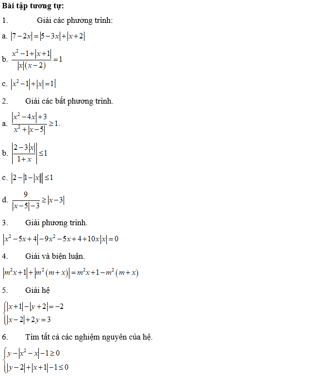 Cách giải bất phương trình chưa dấu giá trị tuyệt đối hay nhất (ảnh 2)