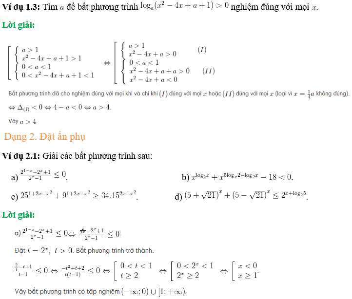 Cách giải bất phương trình lớp 12 hay nhất (ảnh 5)