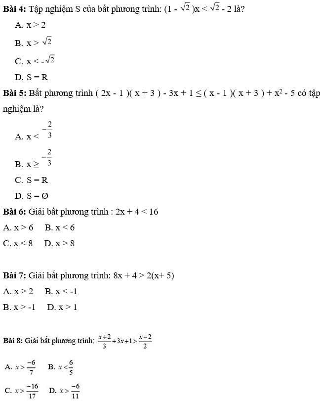 Cách giải bất phương trình lớp 8 đối hay nhất (ảnh 3)