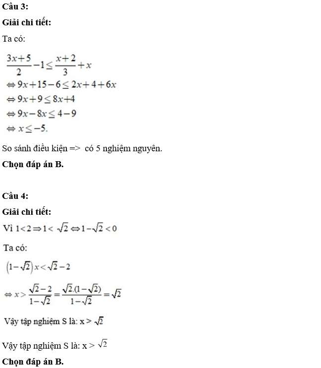 Cách giải bất phương trình lớp 8 đối hay nhất (ảnh 6)