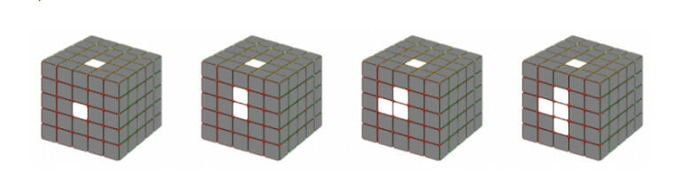 Cách giải rubik 5x5 đơn giản nhất trong trường hợp 2