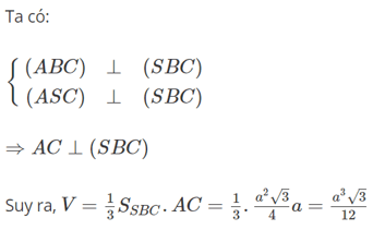 Cách giải toán tính thể tích 1 số khối chóp đặc biệt (ảnh 10)