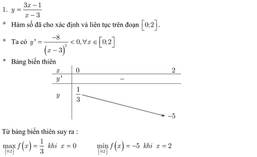 [CHUẨN NHẤT] Cách tìm giá trị lớn nhất nhỏ nhất của hàm số (ảnh 2)