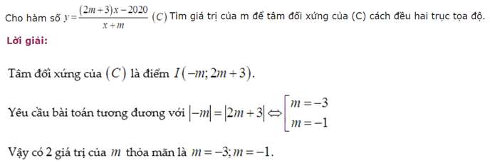 Cách tìm tâm đối xứng của đồ thị hàm số chính xác nhất (ảnh 8)
