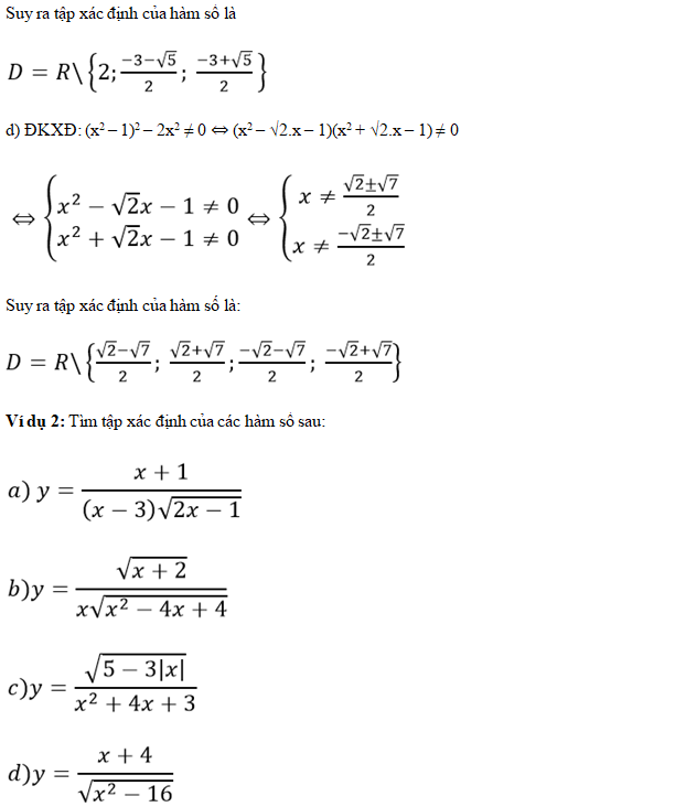 [CHUẨN NHẤT] Cách tìm tập xác định của hàm số lớp 10 (ảnh 8)