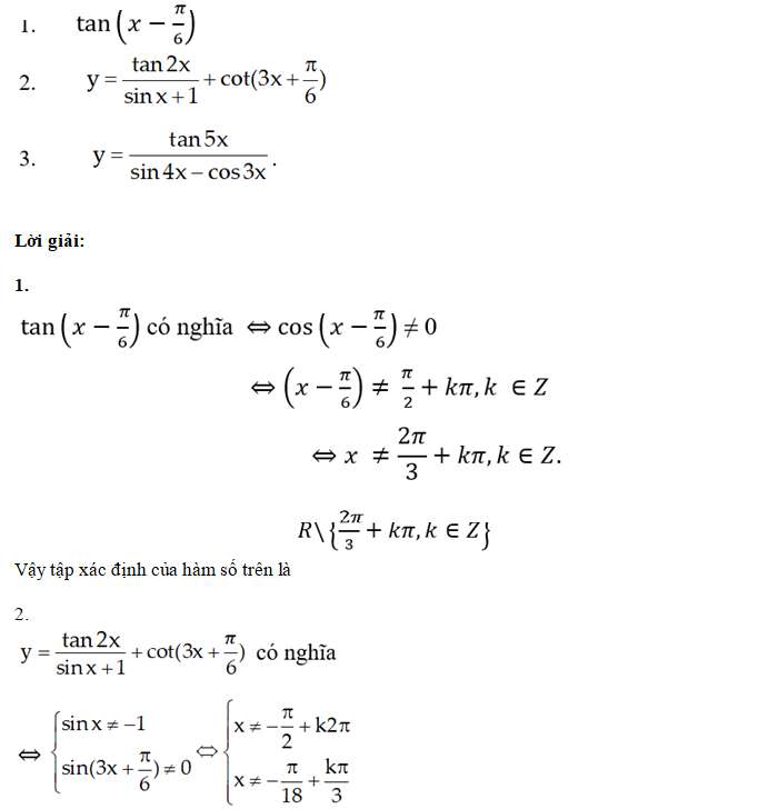 [CHUẨN NHẤT]    Cách tìm tập xác định của hàm số lượng giác (hình 6)