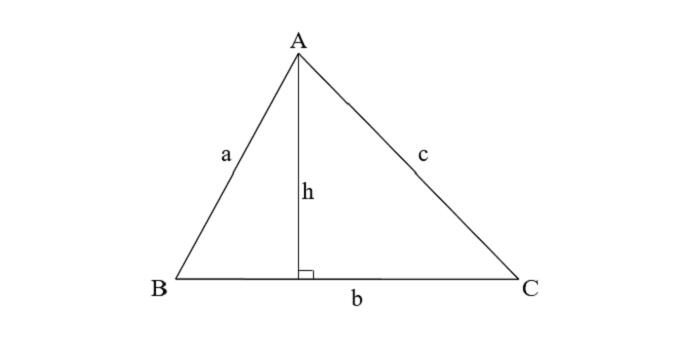 Cách tính chiều cao hình tam giác