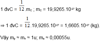 Cách tính khối lượng nguyên tử hay nhất (ảnh 2)