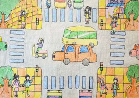 Cách vẽ an toàn giao thông dễ nhất (ảnh 5)
