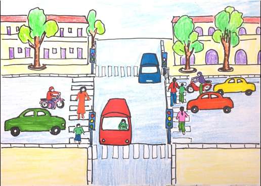 Cách vẽ an toàn giao thông dễ nhất (ảnh 8)