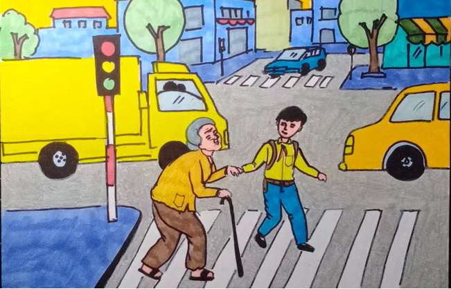Cách vẽ an toàn giao thông dễ nhất (ảnh 9)