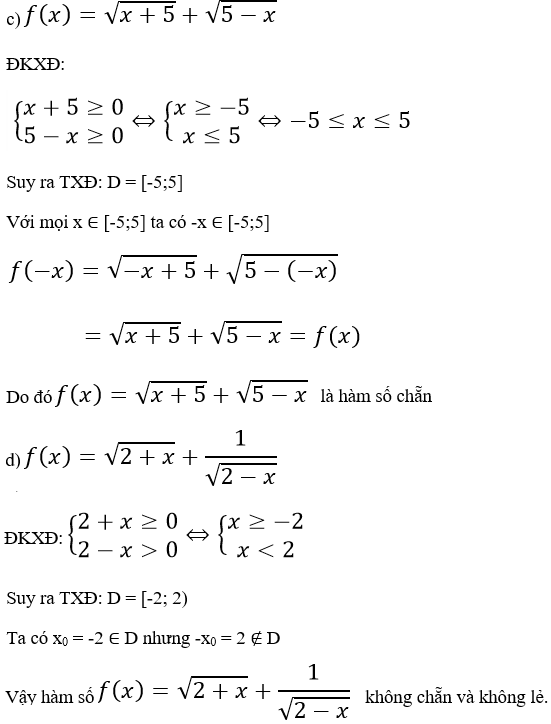 Cách xác định hàm số chẵn lẻ chi tiết nhất (ảnh 8)