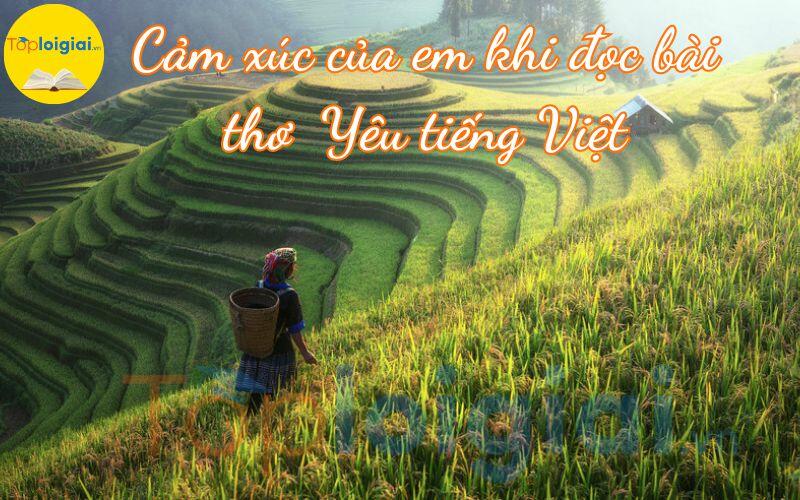 Cảm xúc của em sau khi đọc bài thơ Yêu tiếng Việt - Ảnh 2
