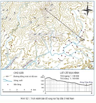 [Cánh Diều] Giải Địa lí 6 Bài 12. Thực hành: Đọc lược đồ địa hình tỉ lệ lớn và lát cắt địa hình đơn giản (ngắn nhất)