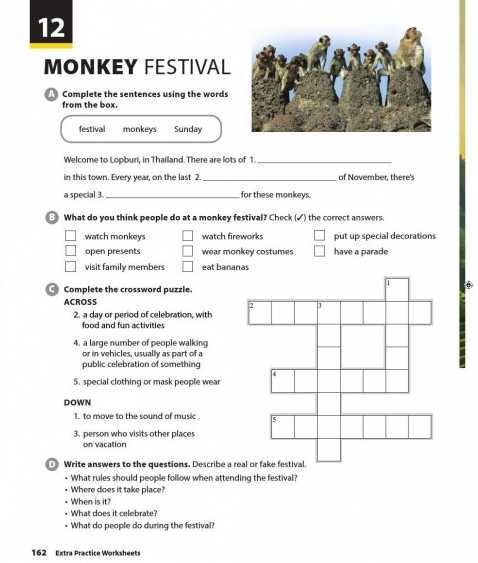 [Cánh diều] Giải Tiếng Anh 6 Unit 12: Monkey Festival