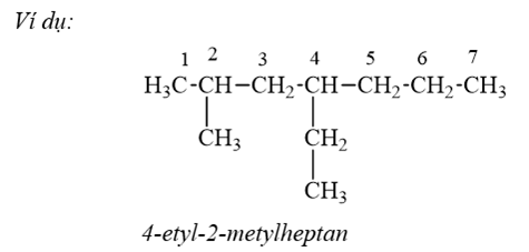 Cho Ankan a có tên gọi 3 - etyl - 2 4 - đimetylhexan. ctpt của a là?