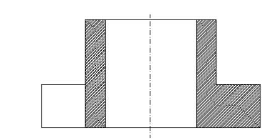Cho hai hình chiếu một vật thể (Hình 10.16). Hãy vẽ hình cắt toàn bộ A - A.
