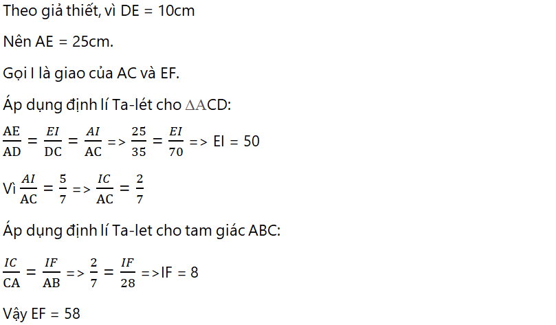 Cho hình chữ nhật ABCD có AB = 8cm, BC = 6cm. Vẽ đường cao AH của tam giác ADB (ảnh 13)