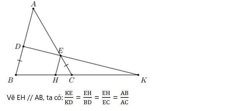 Cho hình chữ nhật ABCD có AB = 8cm, BC = 6cm. Vẽ đường cao AH của tam giác ADB (ảnh 6)