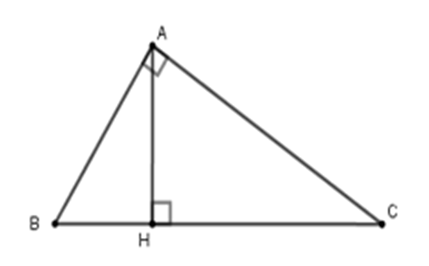 Cho tam giác ABC vuông tại A, đường cao AH. Tìm hệ thức đúng (ảnh 16)