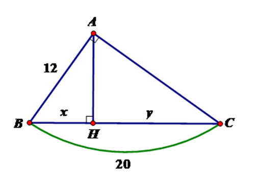 Cho tam giác ABC vuông tại A, đường cao AH. Tìm hệ thức đúng (ảnh 3)