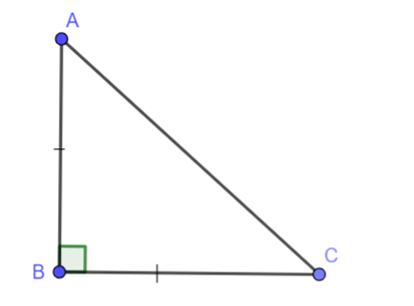 Cho tam giác cân ABC đỉnh A có BC = 6cm khi đó AB = (ảnh 5)