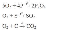 Các công thức hóa học của oxi thường gặp trong chất đốt và oxy hóa