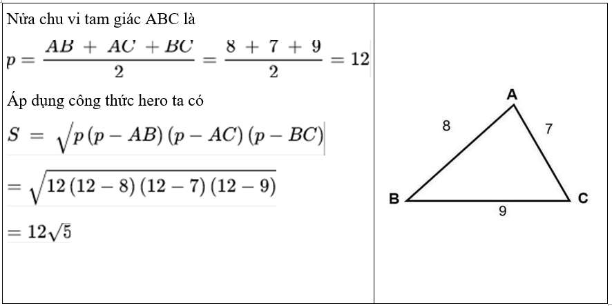 [CHUẨN NHẤT] Công thức tính diện tích tam giác hay nhất (ảnh 8)