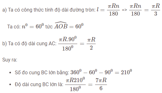 Công thức tính độ dài cung tròn hay nhất (ảnh 13)