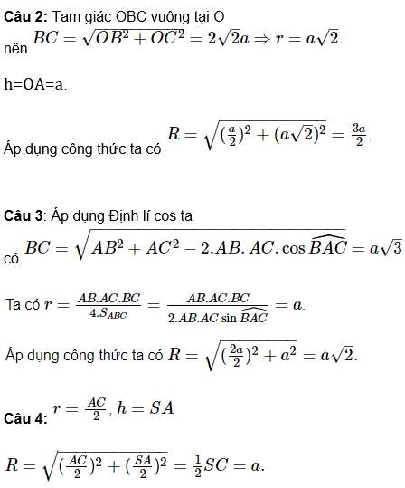 Công thức tính nhanh bán kính mặt cầu ngoại tiếp tứ diện (ảnh 7)