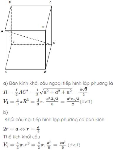 Công thức cho thể tích của một hình cầu là gì?  (ảnh 5)