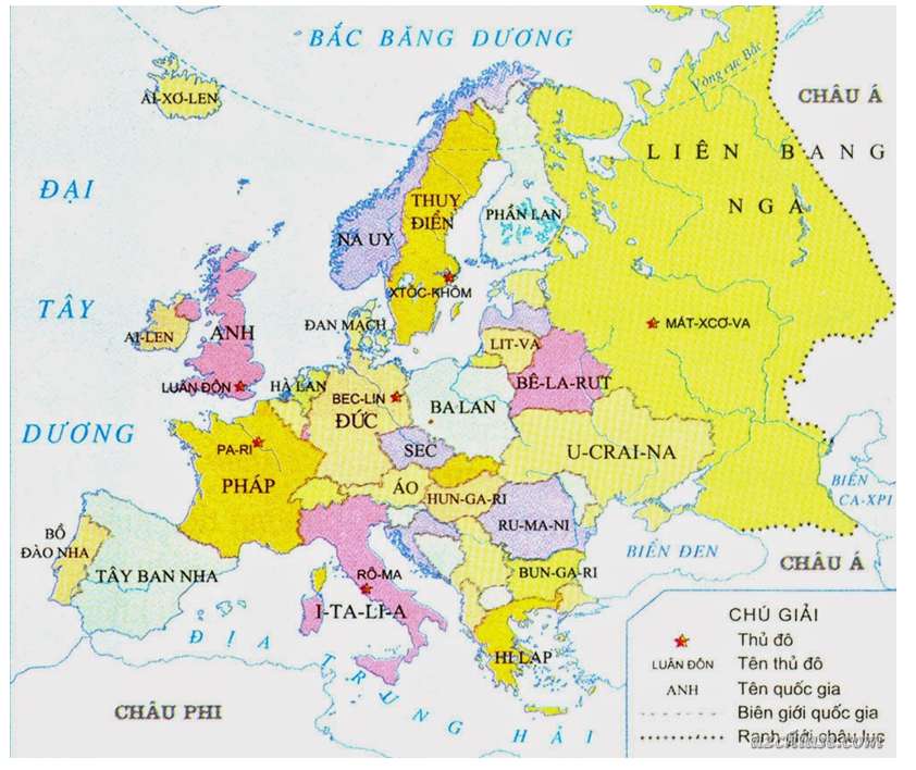 Những nêu đặc điểm địa hình của châu Âu đầy đủ và chi tiết