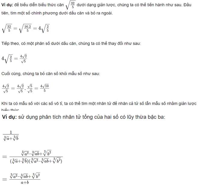 [CHUẨN NHẤT] Định nghĩa, công thức khai căn bậc 2, bậc 3, bậc n (ảnh 12)