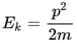 Động năng của một vật khối lượng m chuyển động với vận tốc v là (hình 6).