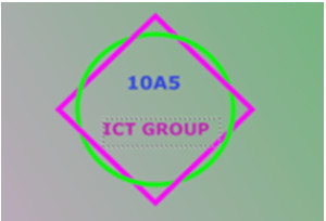 Vận dụng trang 161 Tin học 10 Cánh diều: Em hãy thiết kế logo “10A5 ICT GROUP” như Hình 17.